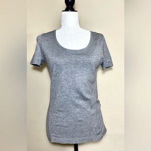 Grey Top T-Shirt Blouse Liz Claiborne Classic
